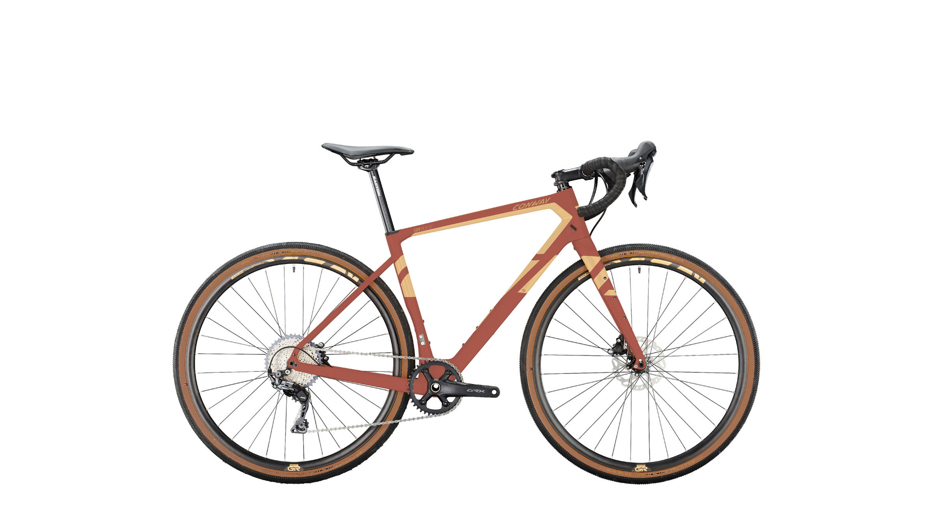 CONWAY Gravel "GRV 9.0 SE" (#1), Diamant, 28", - rustred matt, 24-Gang SHIMANO "RX820" Mix, 49cm