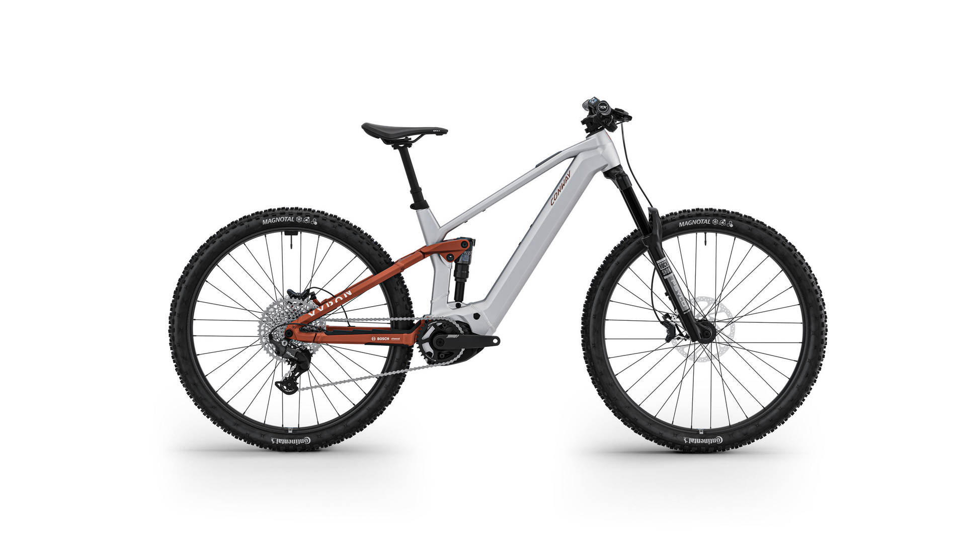 CONWAY Elektro-MTB Full-Suspension "Xyron S 2.0" - (#1), Full Suspension, 29", alu raw matt / rust - red matt, 11-Gang SHIMANO "Cues U6000", 39 cm / S