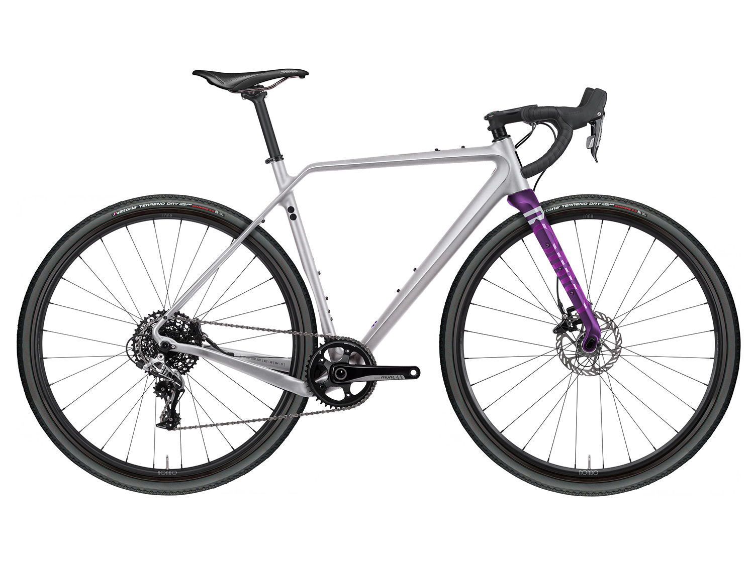 Rondo Ruut CF2 Gravel Plus Bike, Silver/Purple, L